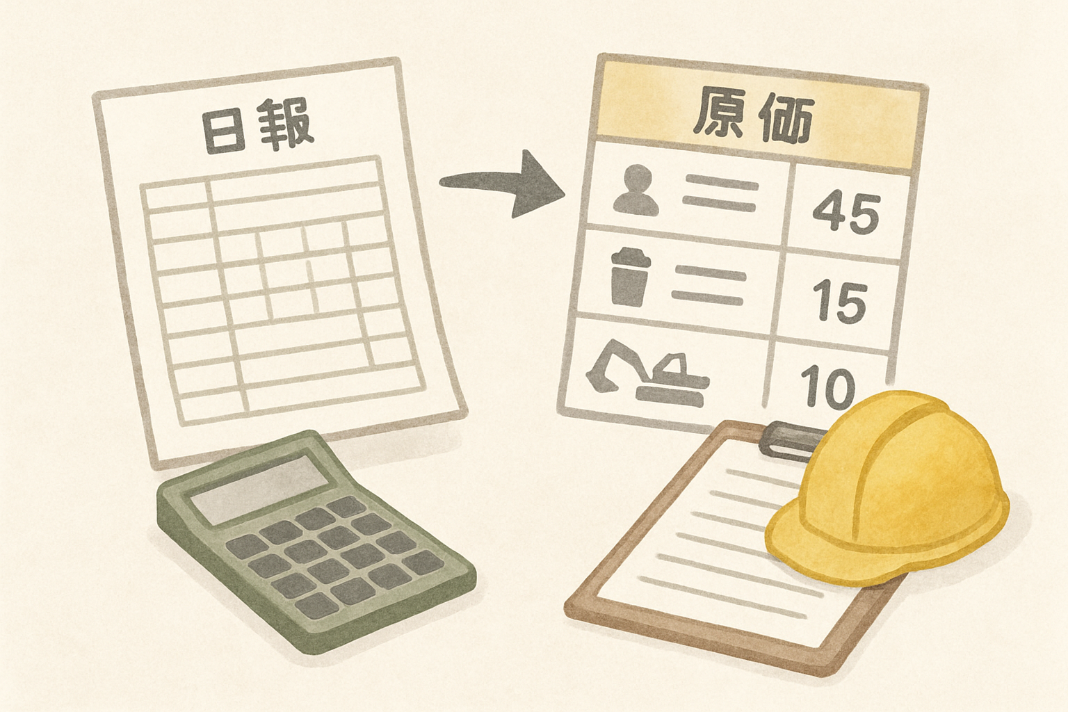 日報データを原価管理に落とし込む手順